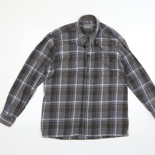 mc panthon Mens Multicoloured Check   Button-Up Size M