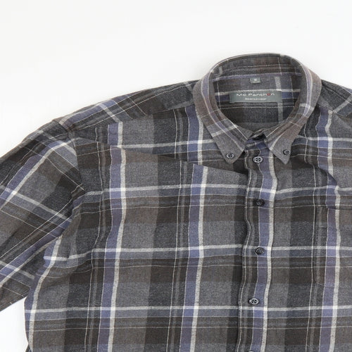 mc panthon Mens Multicoloured Check   Button-Up Size M