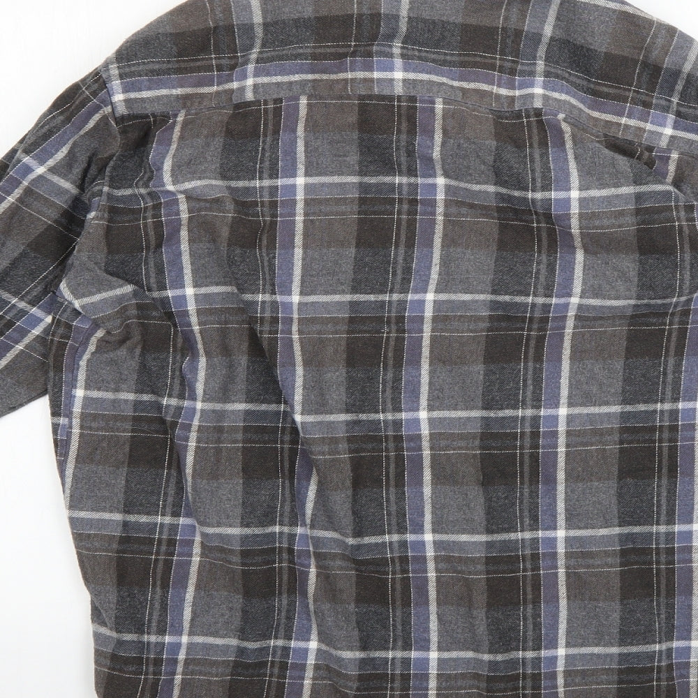 mc panthon Mens Multicoloured Check   Button-Up Size M