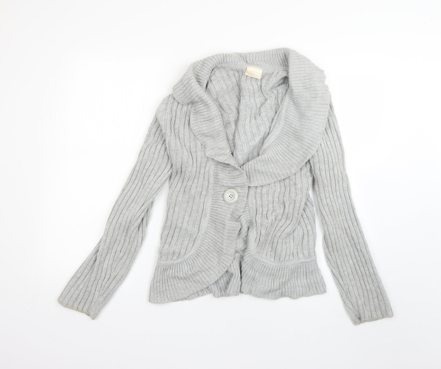 Preworn Womens Grey   Cardigan Jumper Size 12