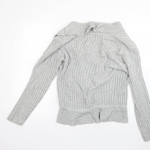 Preworn Womens Grey   Cardigan Jumper Size 12