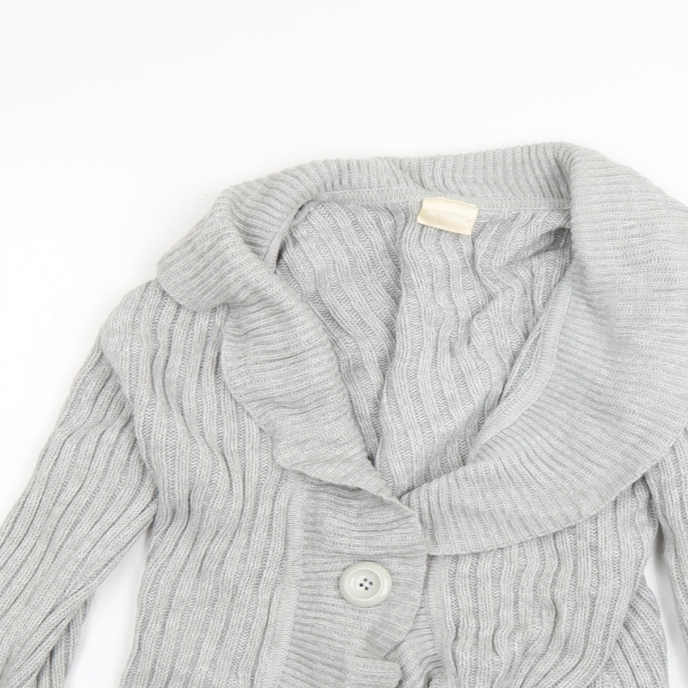 Preworn Womens Grey   Cardigan Jumper Size 12