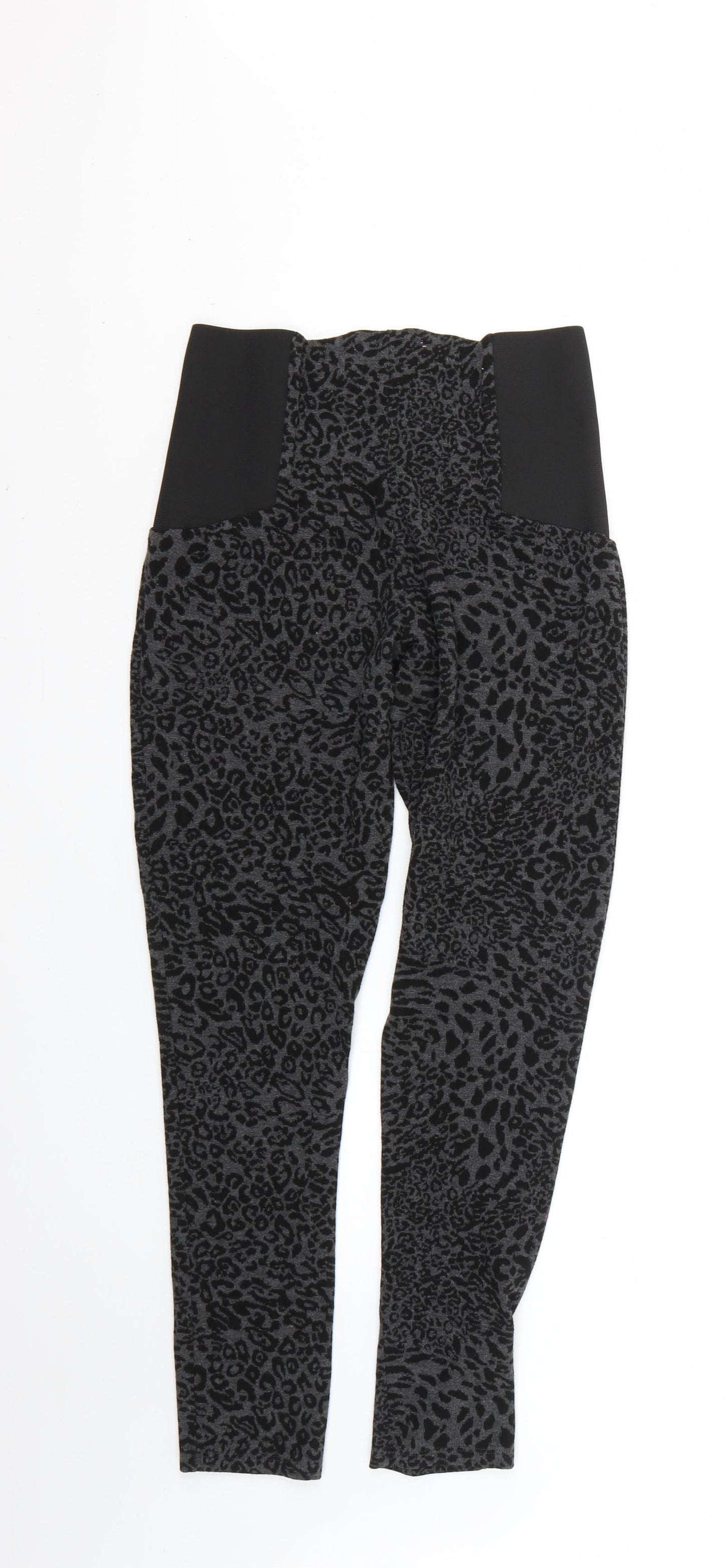 George Womens Multicoloured Animal Print  Cropped Leggings Size 14 L24 in