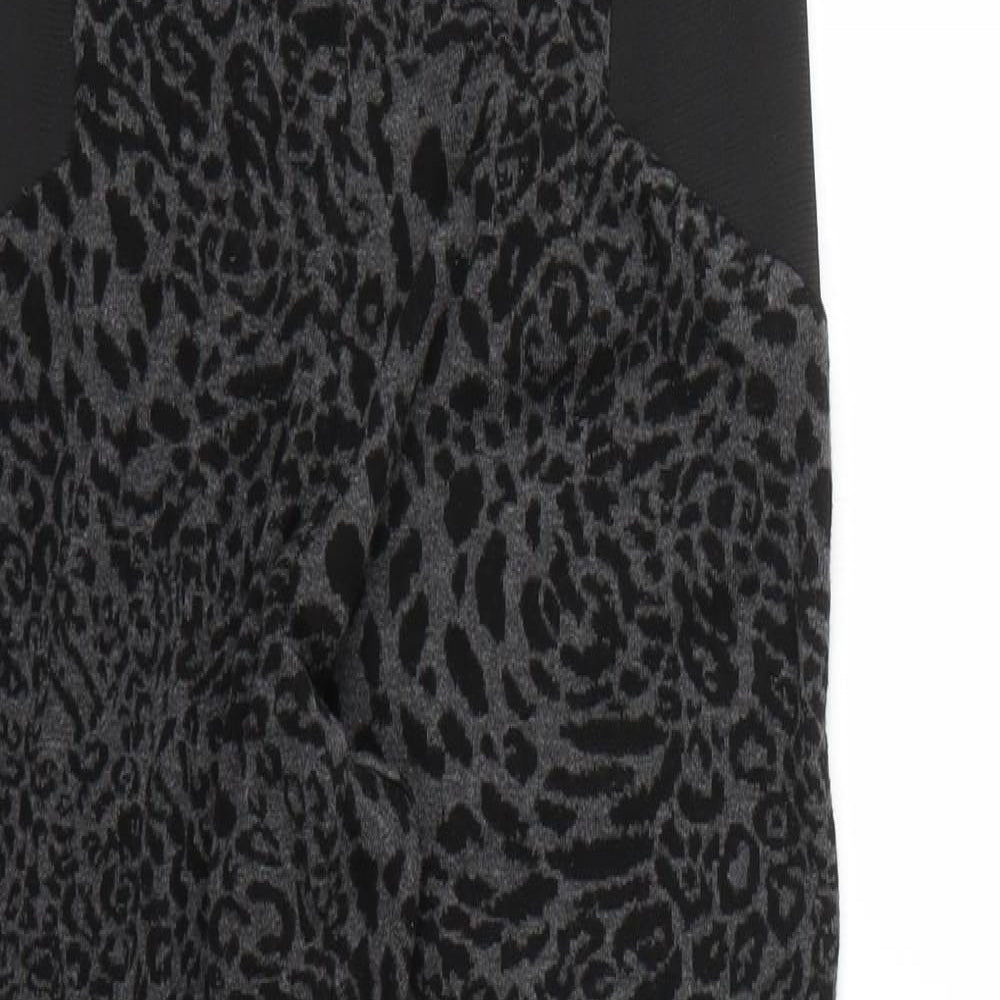 George Womens Multicoloured Animal Print  Cropped Leggings Size 14 L24 in