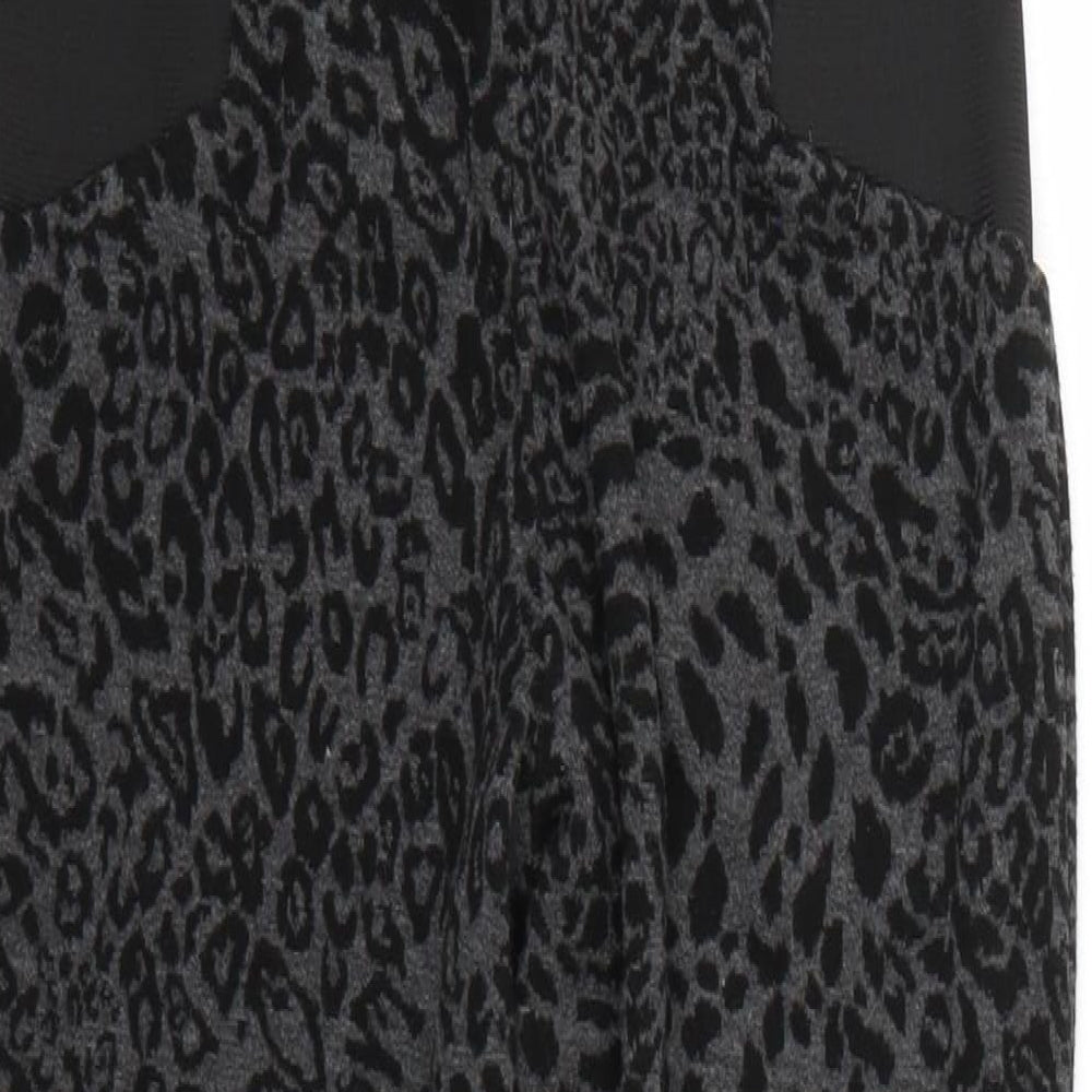 George Womens Multicoloured Animal Print  Cropped Leggings Size 14 L24 in
