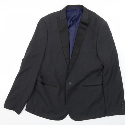 Matalan Mens Grey Argyle/Diamond  Jacket Blazer