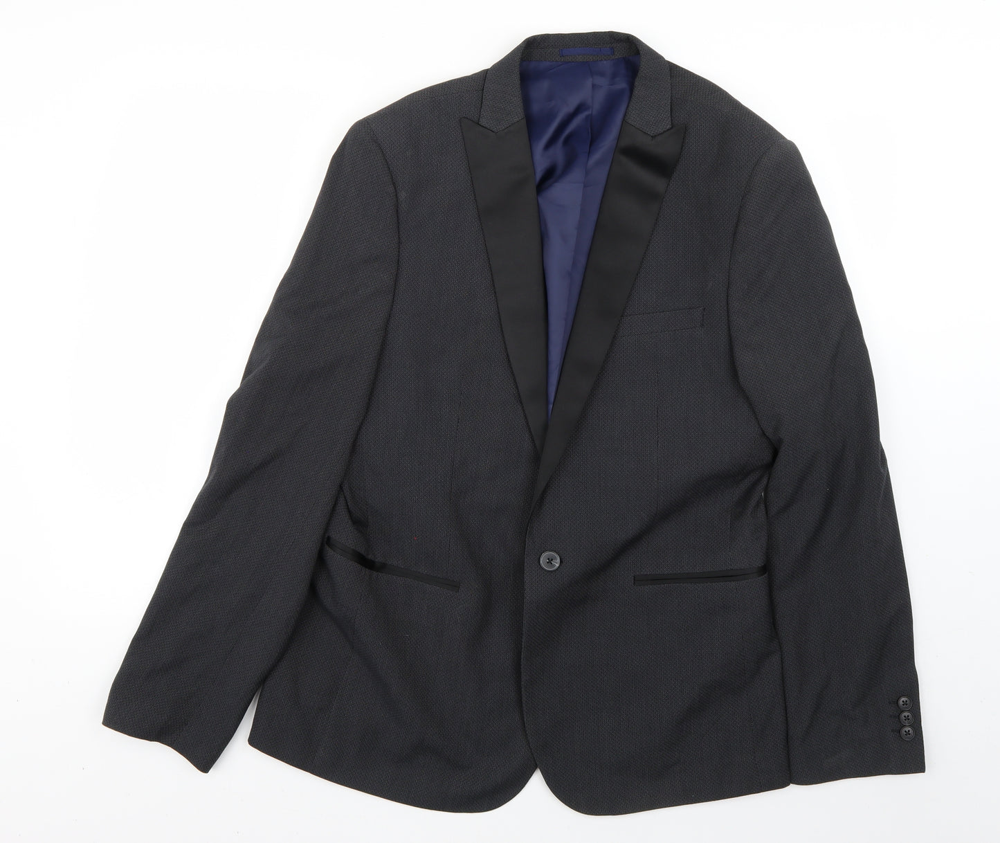 Matalan Mens Grey Argyle/Diamond  Jacket Blazer