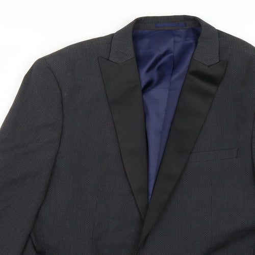 Matalan Mens Grey Argyle/Diamond  Jacket Blazer