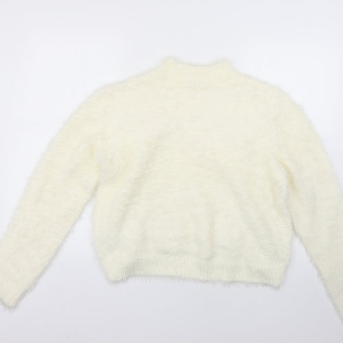 pep&co Womens White   Pullover Jumper Size L