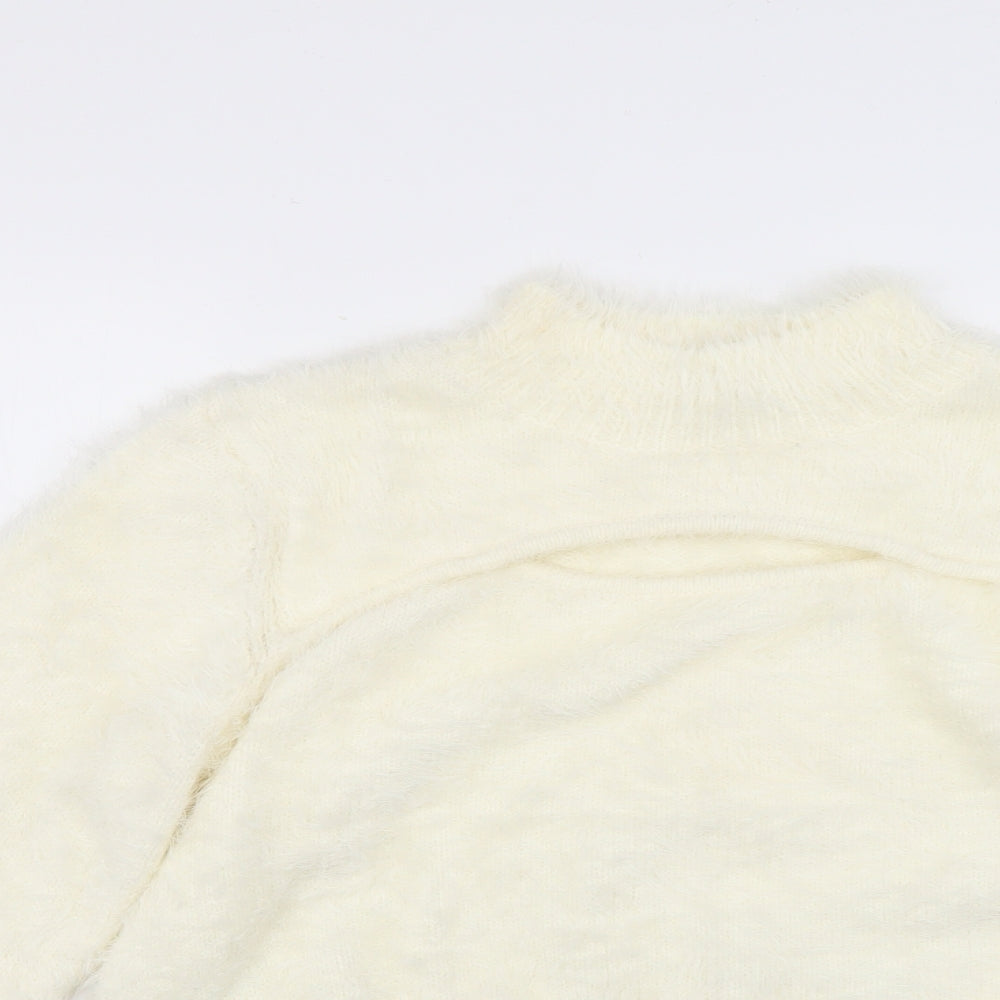 pep&co Womens White   Pullover Jumper Size L