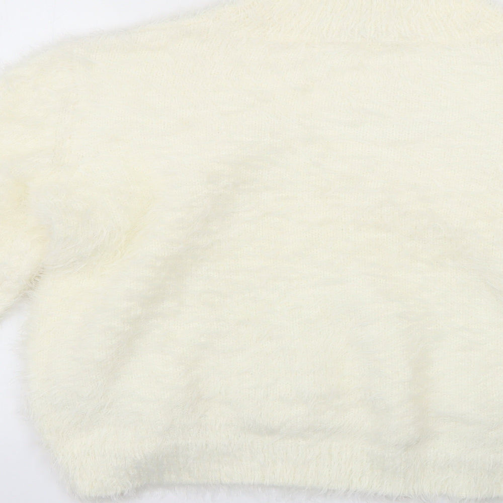 pep&co Womens White   Pullover Jumper Size L
