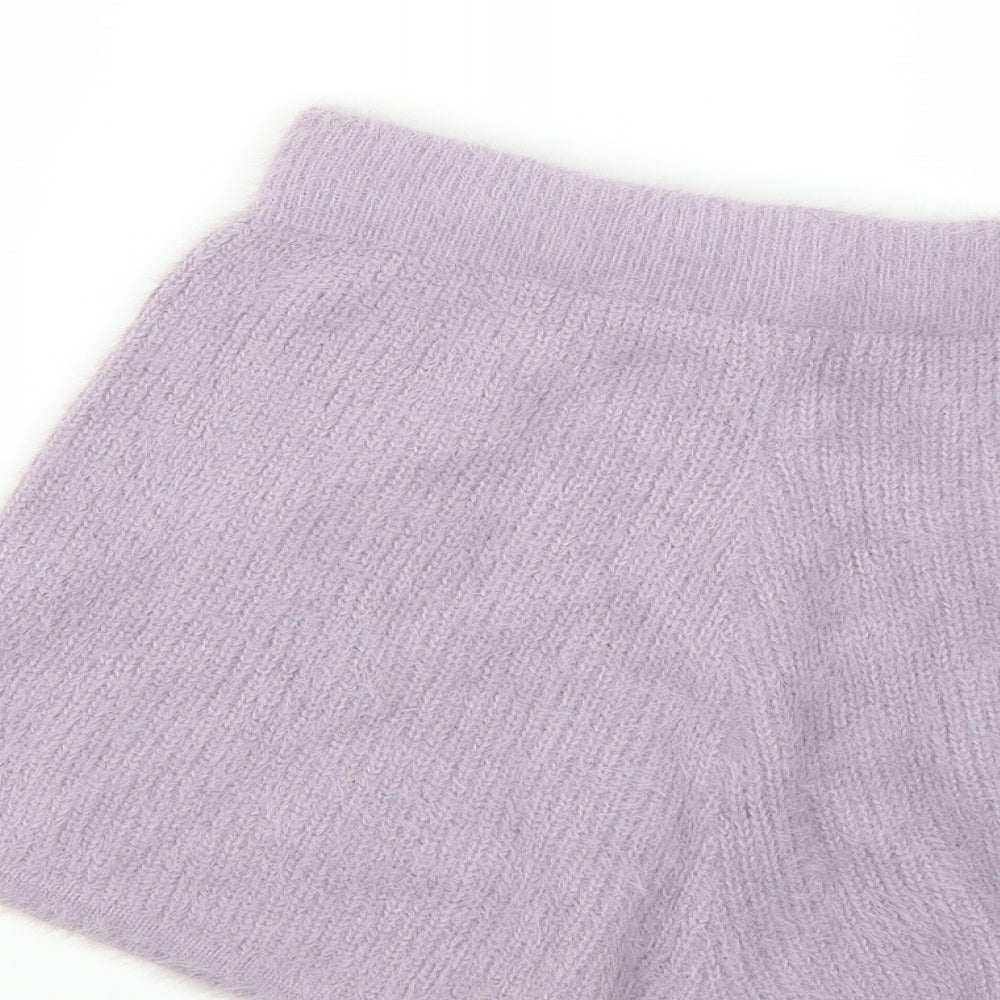 Nasty Gal Womens Purple   Cut-Off Shorts Size L