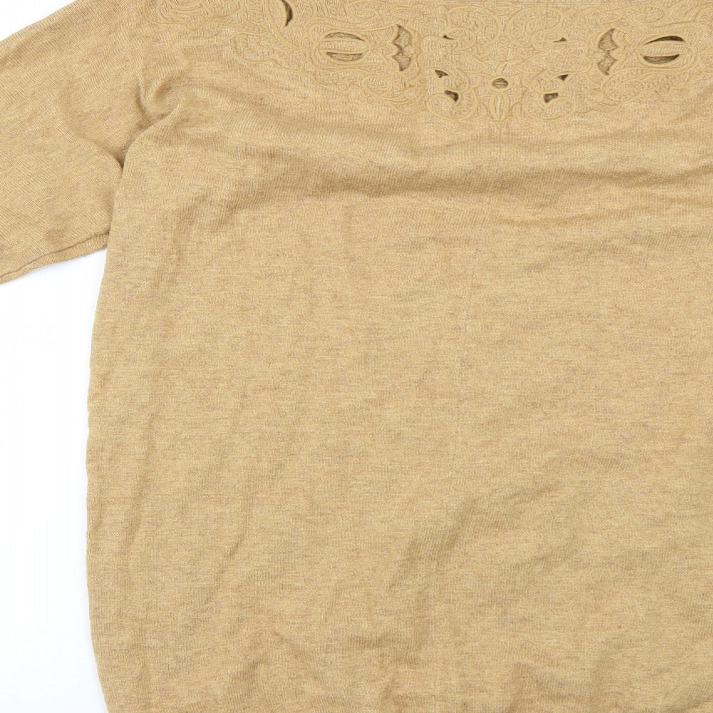 Monsoon Womens Brown   Pullover Jumper Size S