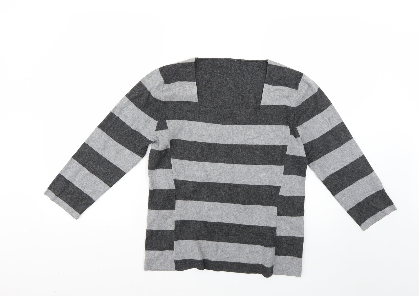 aw Womens Multicoloured Striped  Pullover Jumper Size 10
