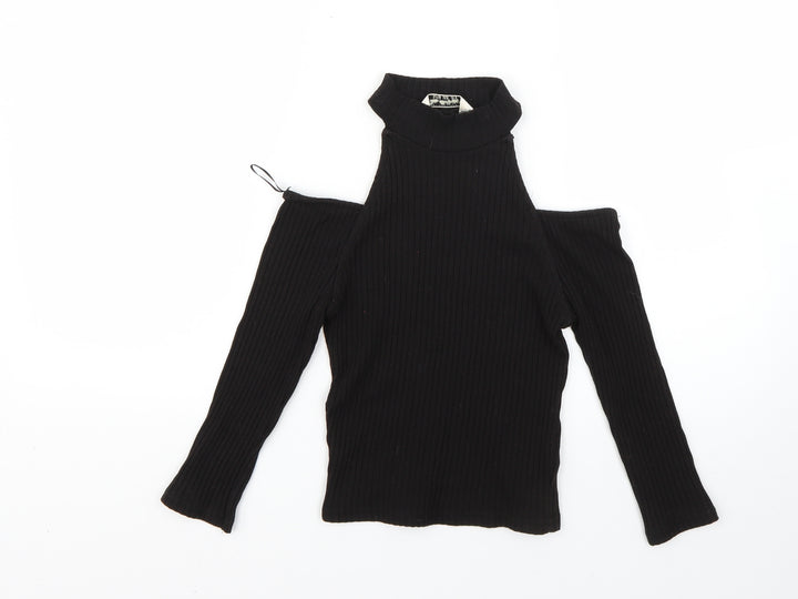 Miss Selfridge Womens Black Pullover Jumper Size 10