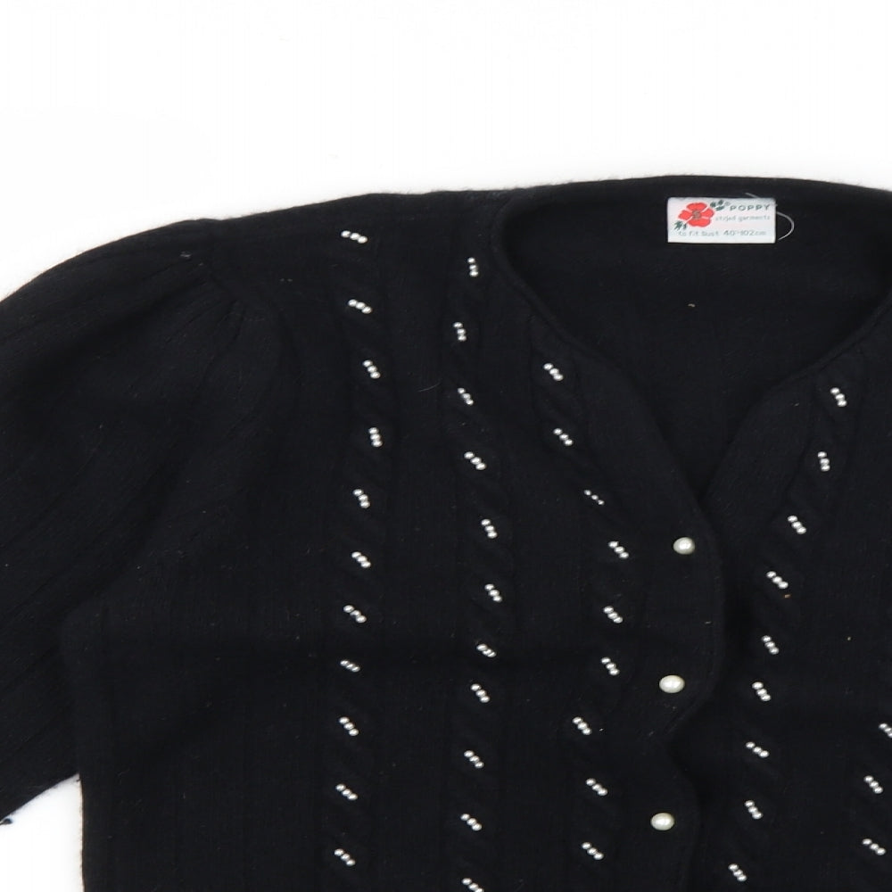 Poppy Womens Black   Cardigan Jumper Size 12