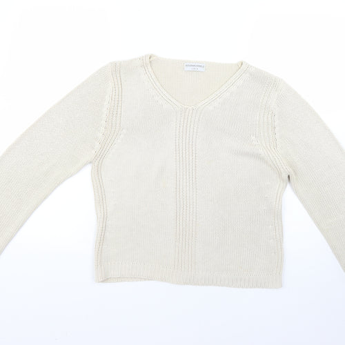 Internacionale Womens Beige   Pullover Jumper Size 14