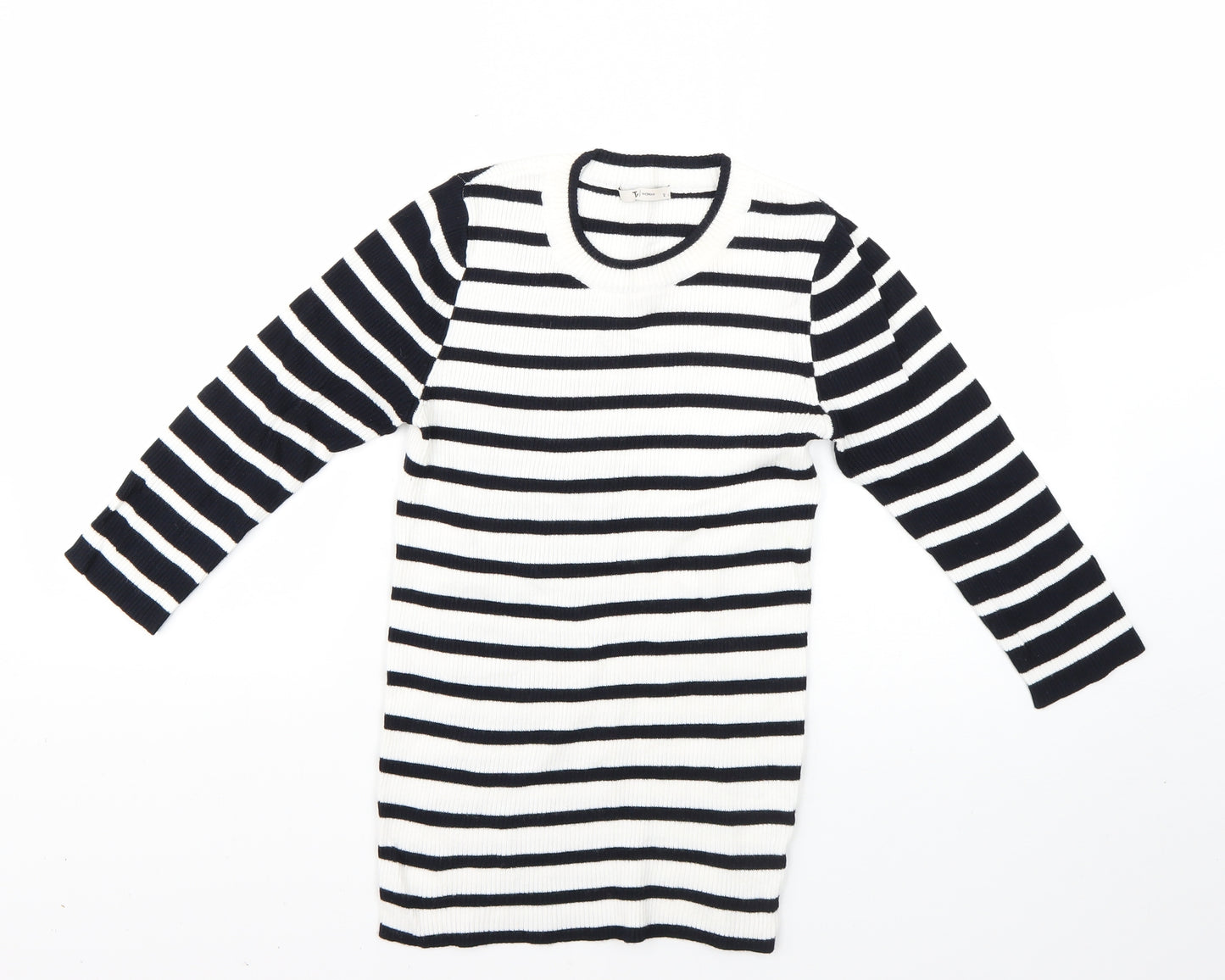 TU Womens Multicoloured Striped  Tunic Jumper Size 12