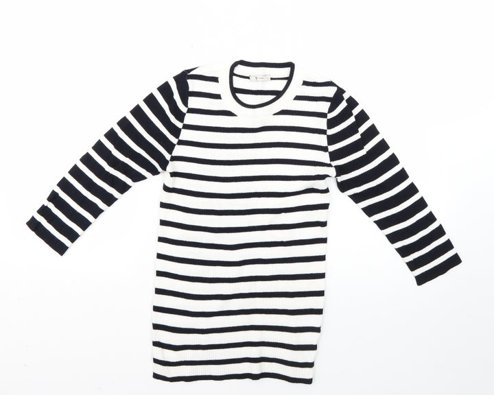 TU Womens Multicoloured Striped  Tunic Jumper Size 12