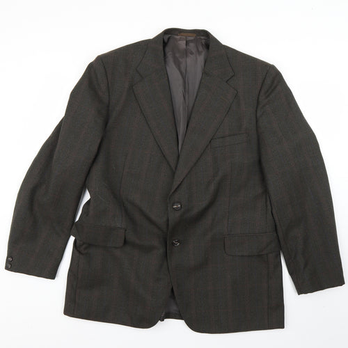 Preworn Mens Green Argyle/Diamond  Jacket Blazer