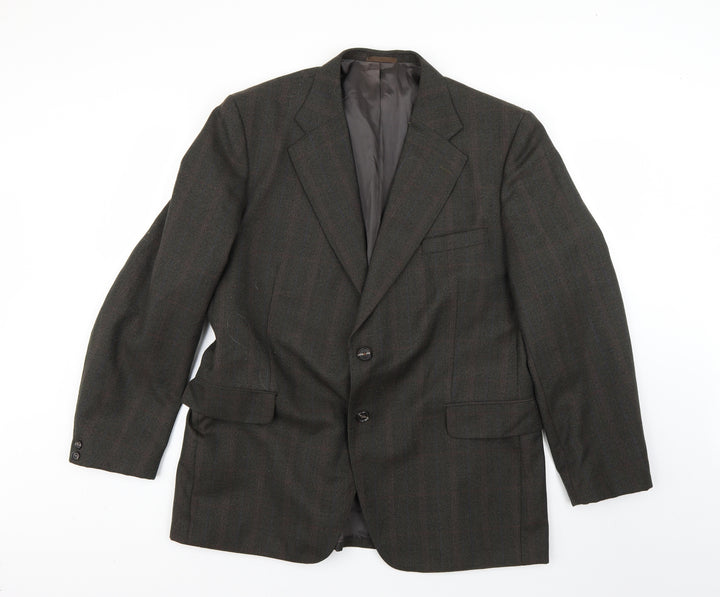 Preworn Mens Green Argyle/Diamond Jacket Blazer