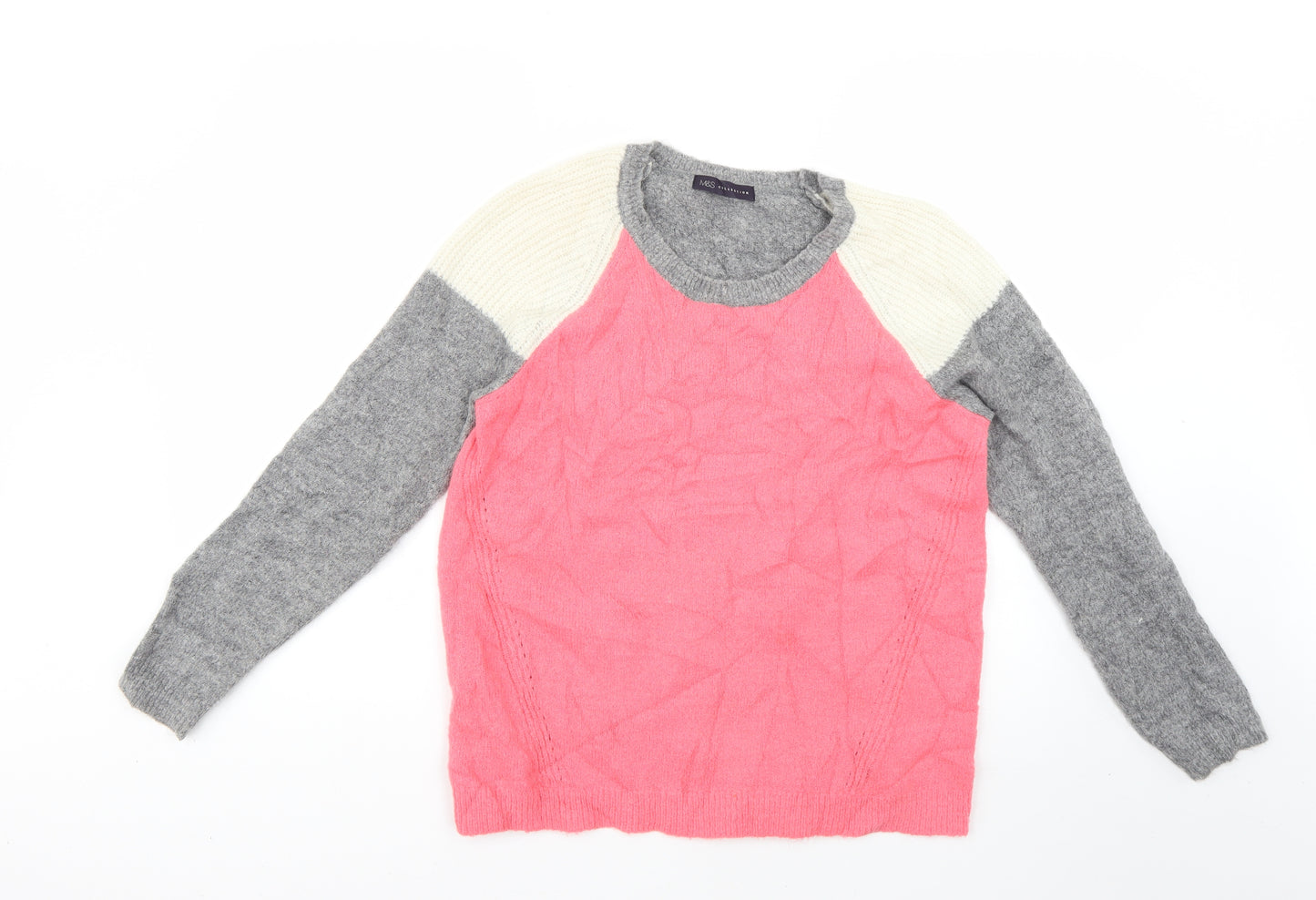Marks and Spencer Womens Multicoloured Geometric  Pullover Jumper Size 10