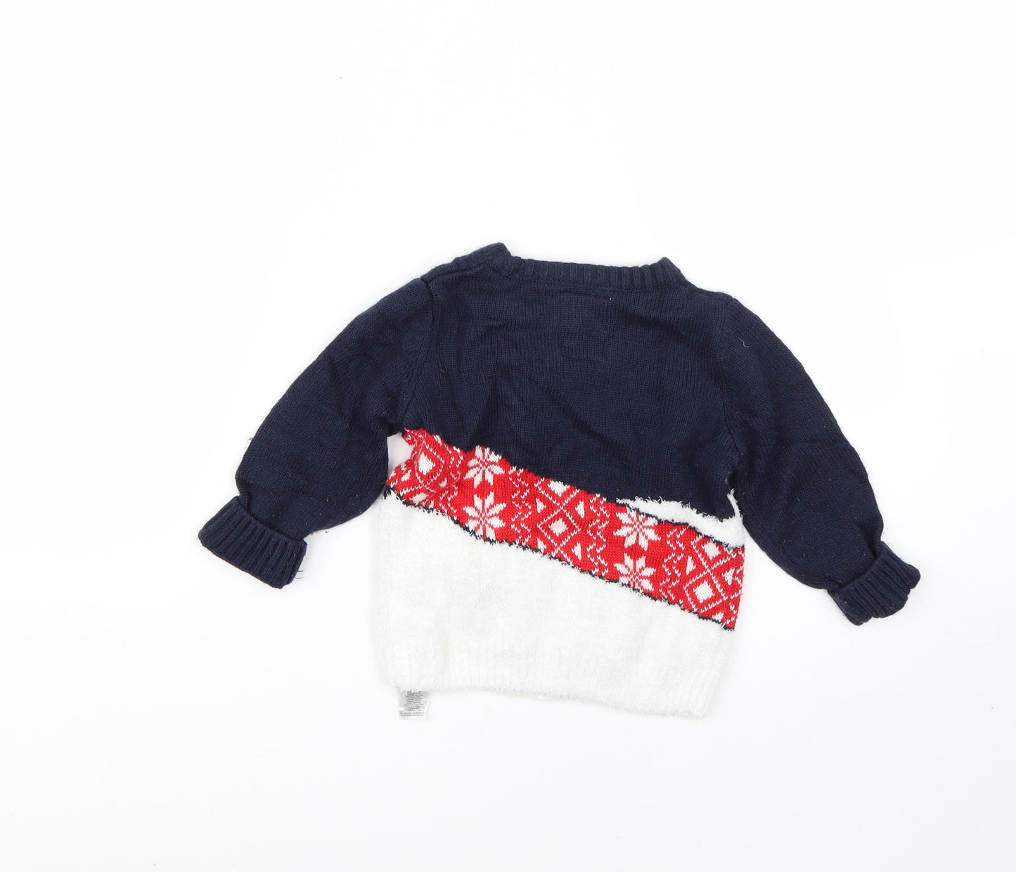 F&F Boys Multicoloured Geometric  Pullover Jumper Size 2-3 Years