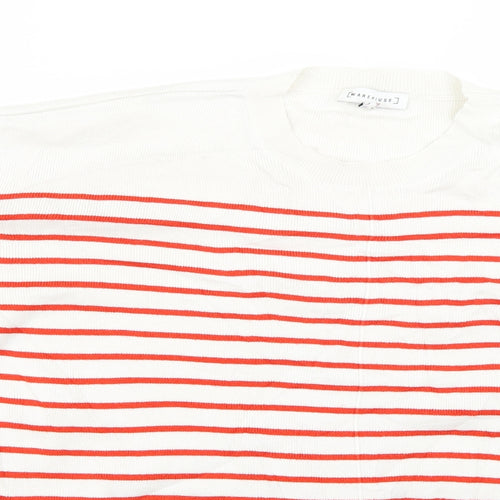 Warehouse Womens Multicoloured Striped  Pullover Jumper Size 10