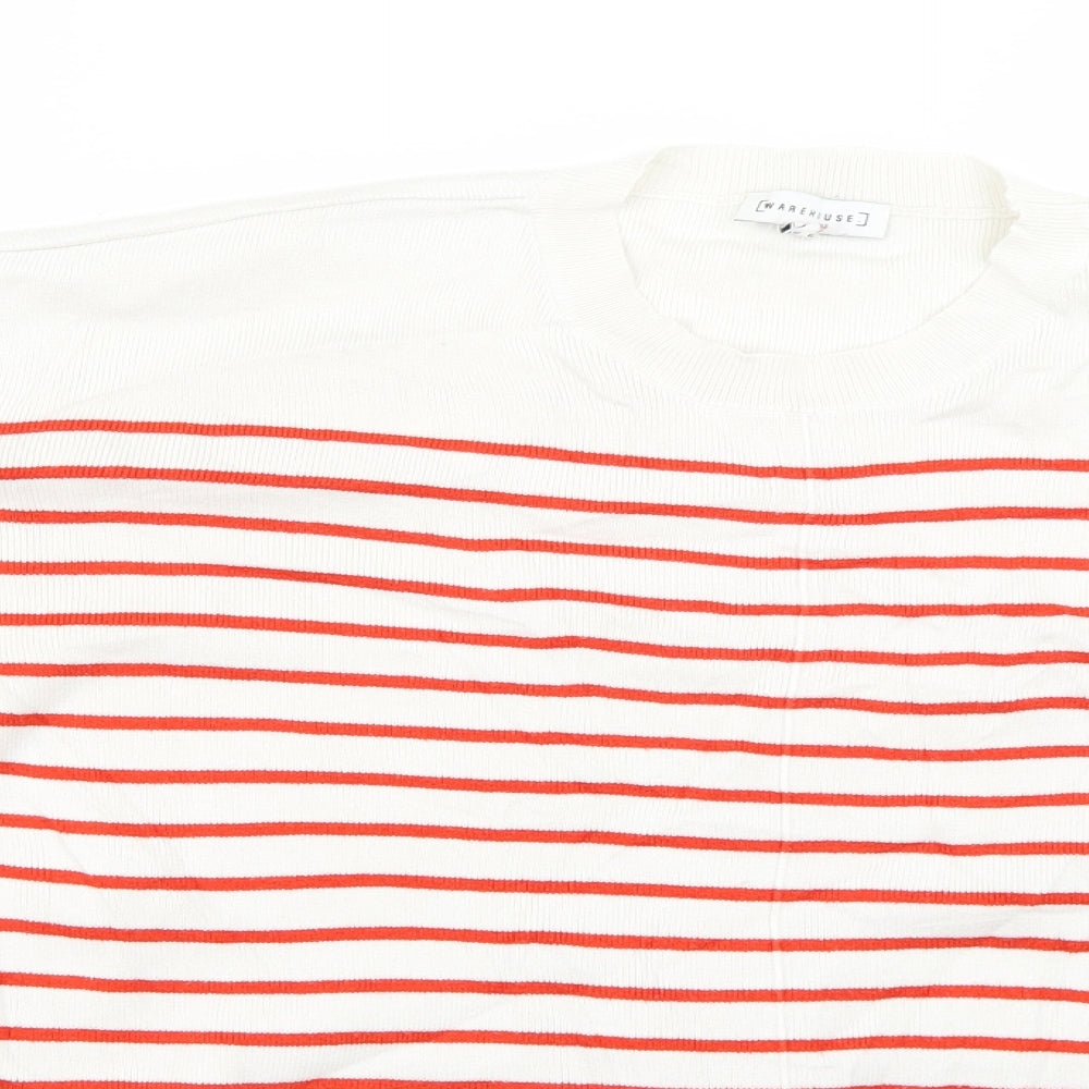 Warehouse Womens Multicoloured Striped  Pullover Jumper Size 10