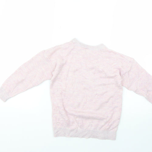 TU Girls Purple Geometric  Pullover Jumper Size 8 Years