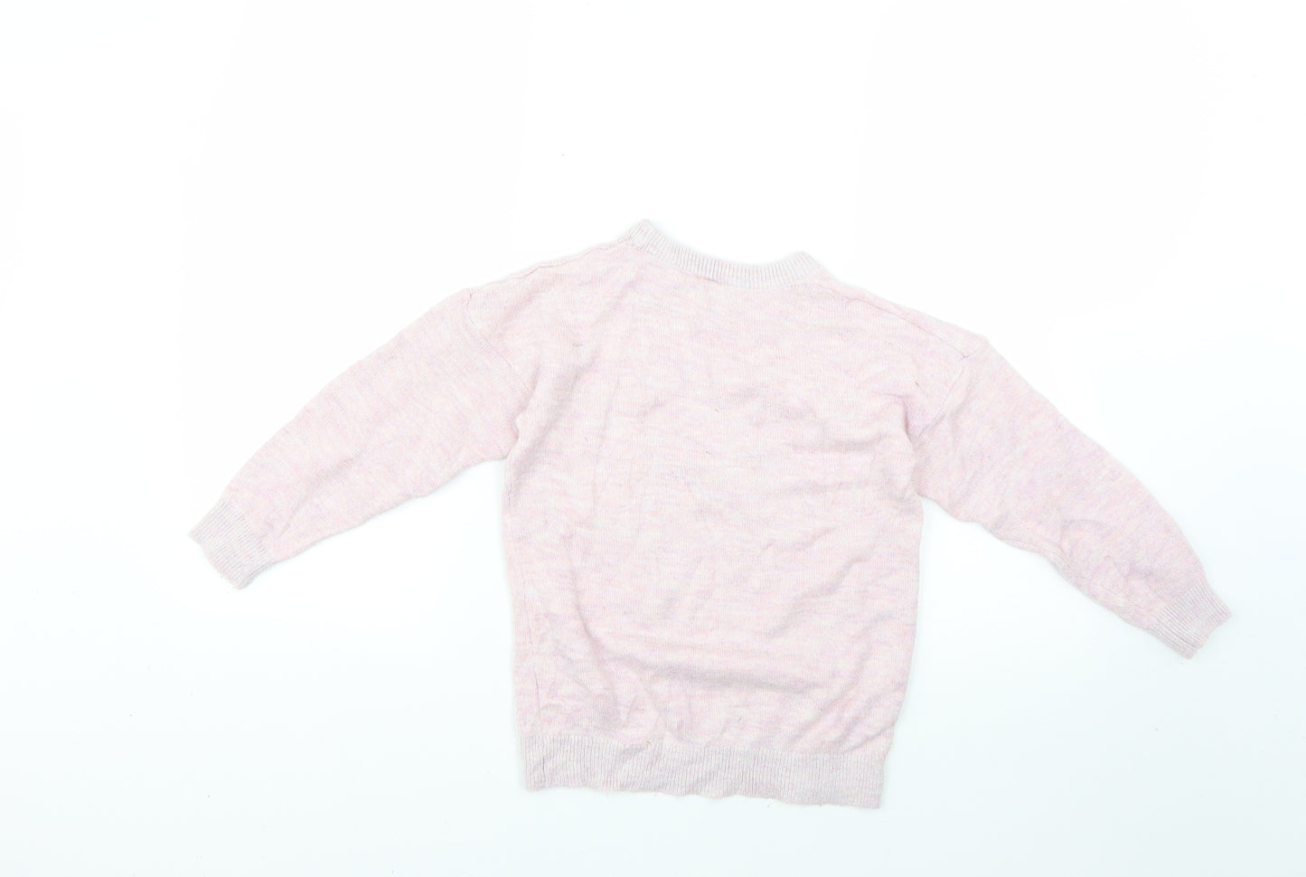 TU Girls Purple Geometric  Pullover Jumper Size 8 Years