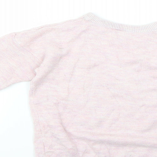 TU Girls Purple Geometric  Pullover Jumper Size 8 Years