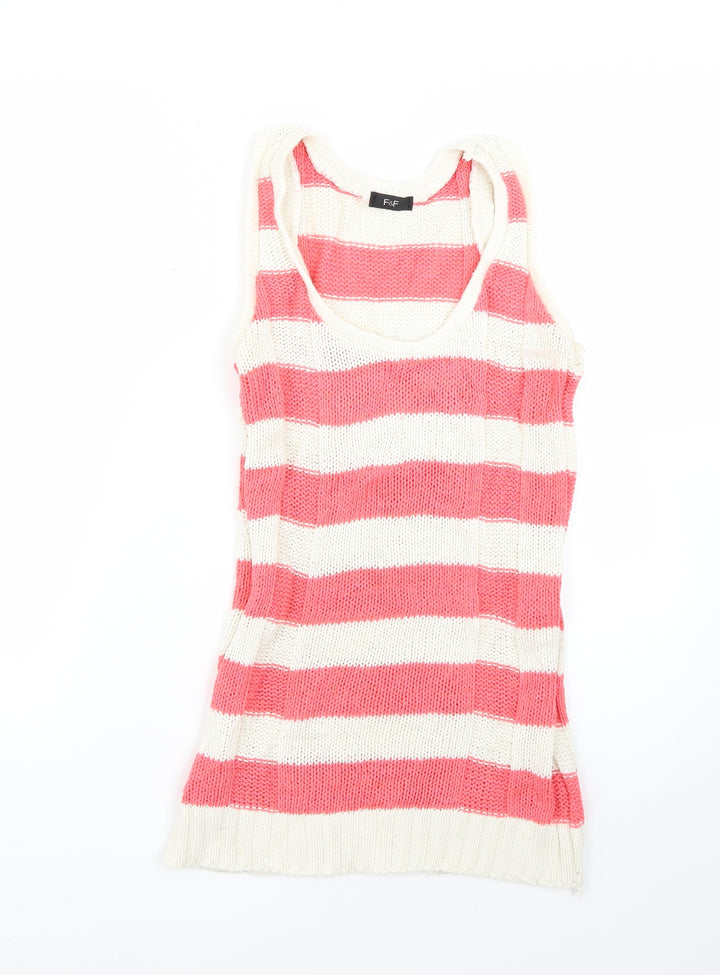 F&F Womens Multicoloured Striped Pullover Jumper Size 8