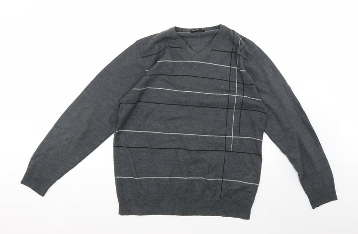 Cedar Wood State Mens Grey Pullover Jumper Size M