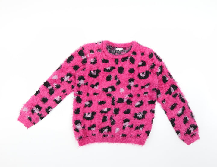 bluezoo Girls Multicoloured Animal Print  Pullover Jumper Size 12-13 Years