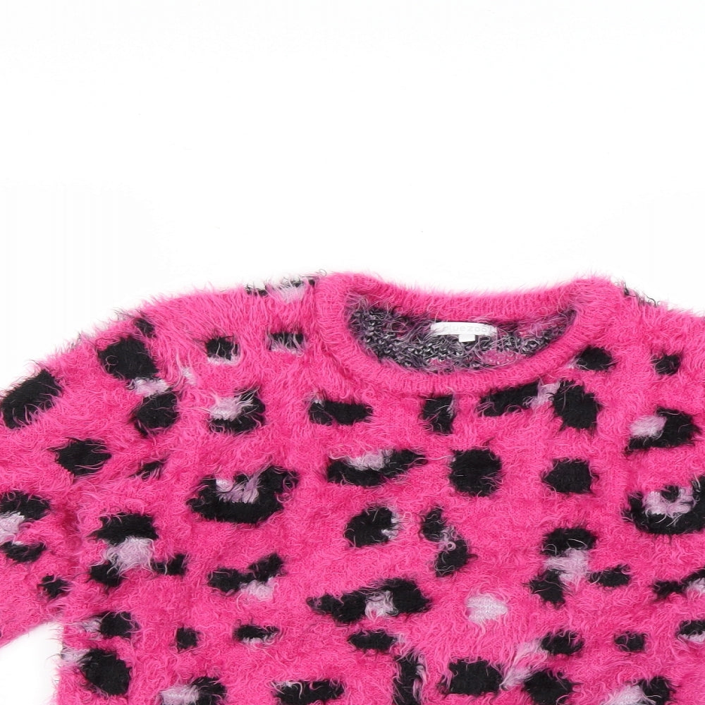 bluezoo Girls Multicoloured Animal Print  Pullover Jumper Size 12-13 Years