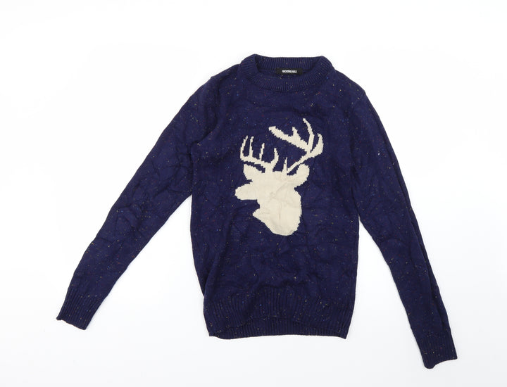 Goodsouls Mens Blue Pullover Jumper Size S