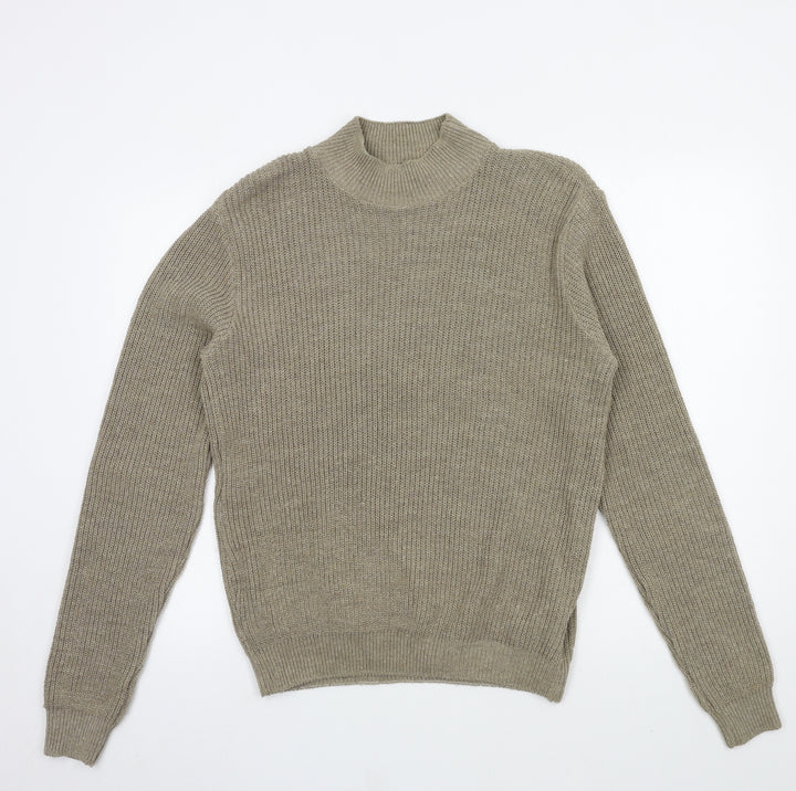 Boohoo Womens Brown  Knit Pullover Jumper Size S