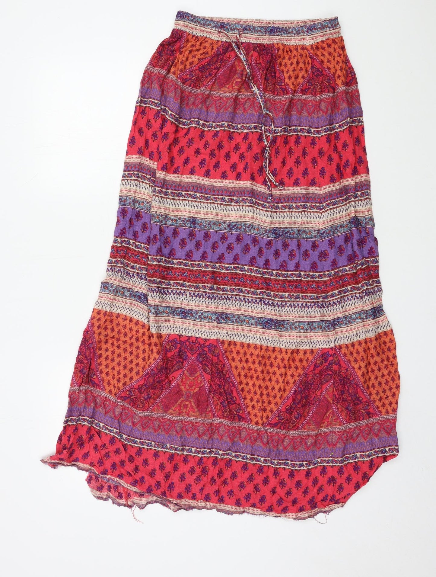 New Look Womens Pink Geometric  Maxi Skirt Size 6
