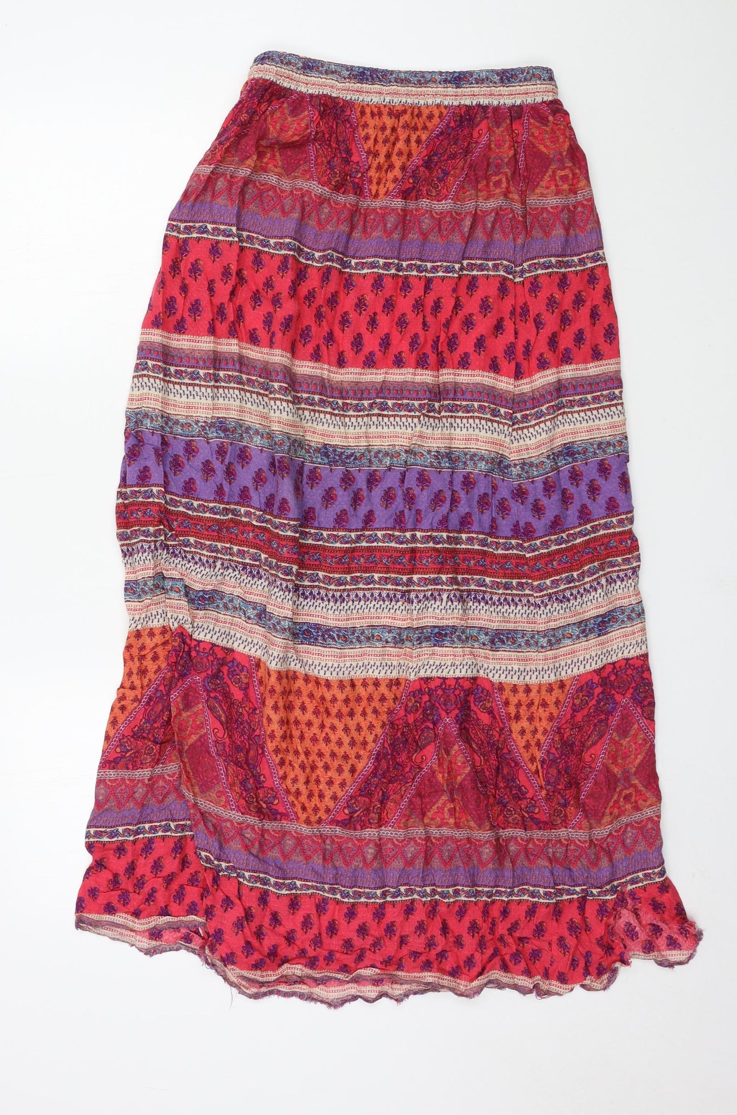 New Look Womens Pink Geometric  Maxi Skirt Size 6