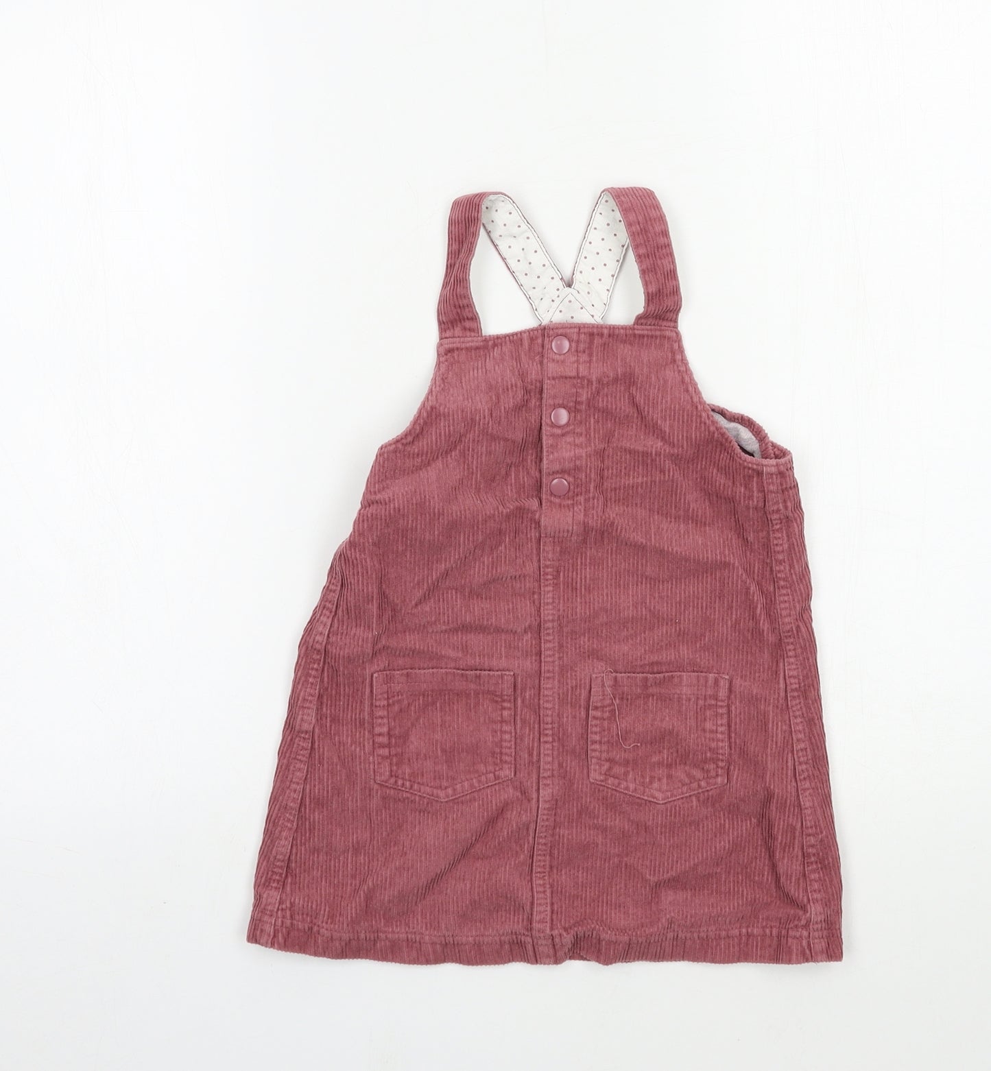 Marks and Spencer Girls Pink  Corduroy Pinafore/Dungaree Dress  Size 3-4 Years