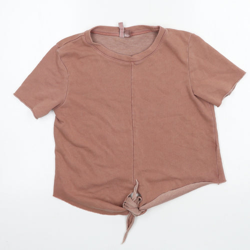 H&M Womens Pink  Jersey Basic T-Shirt Size S