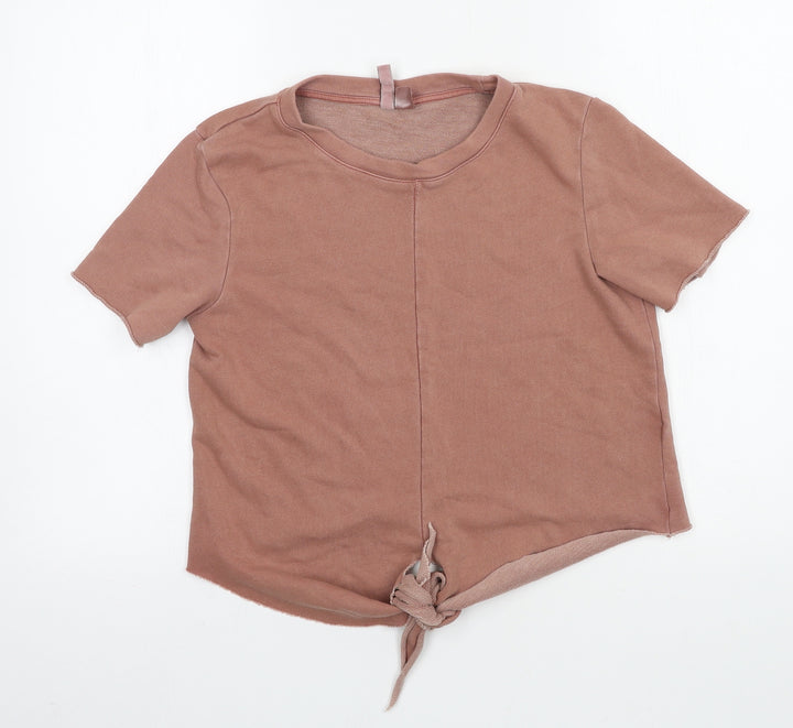 H&M Womens Pink  Jersey Basic T-Shirt Size S