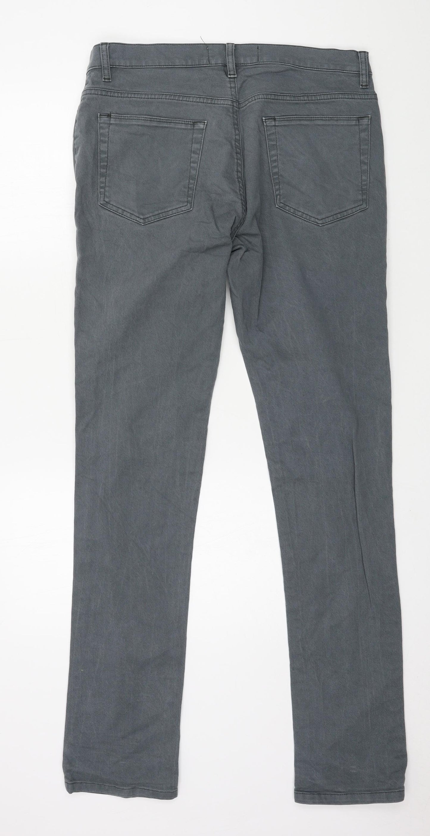 Topman Mens Blue  Denim Straight Jeans Size 34 in L33 in