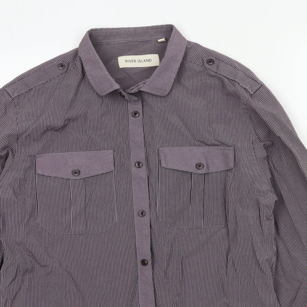 River Island Mens Purple    Button-Up Size M