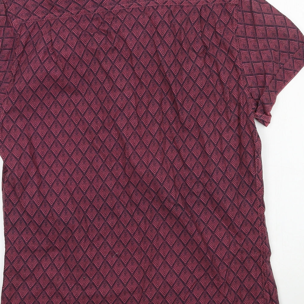 Burton Mens Pink Geometric   Button-Up Size M
