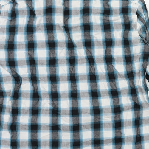 Angelo Litrico Mens Black Check   Button-Up Size M