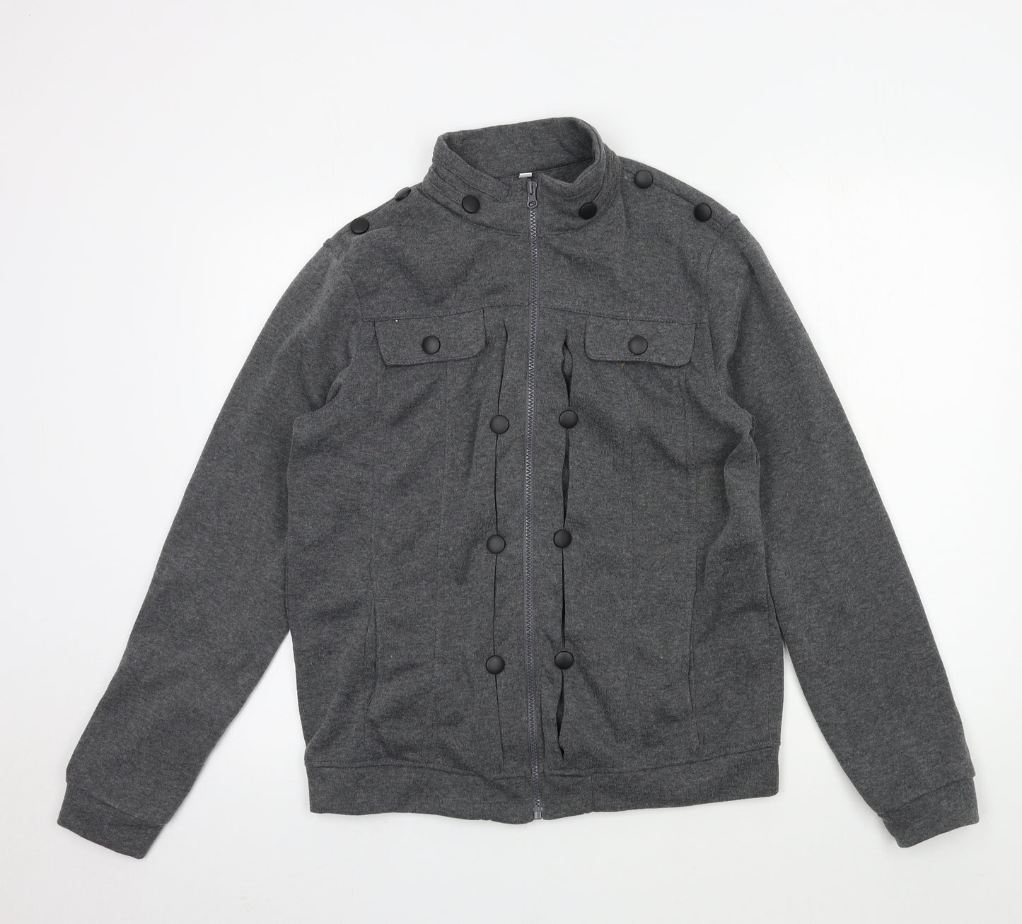 Preworn Mens Grey  Jersey Full Zip Sweatshirt Size XL