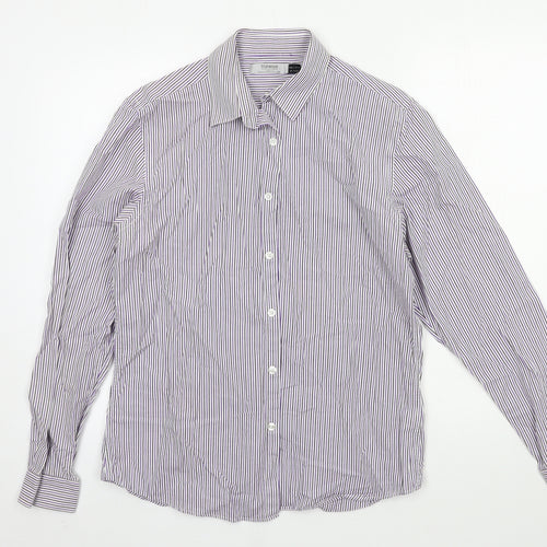 Topman Mens Blue Striped   Button-Up Size M