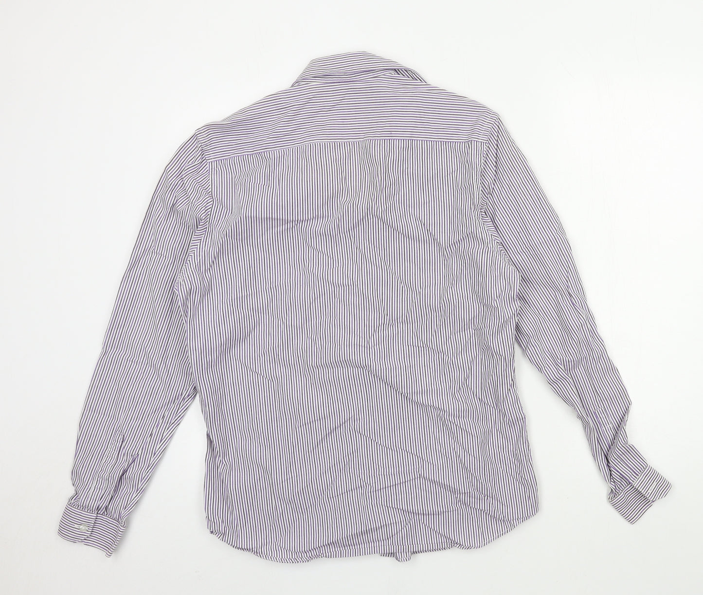 Topman Mens Blue Striped   Button-Up Size M